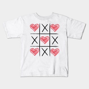 Tic Tac Toe Valentine Day Kids T-Shirt